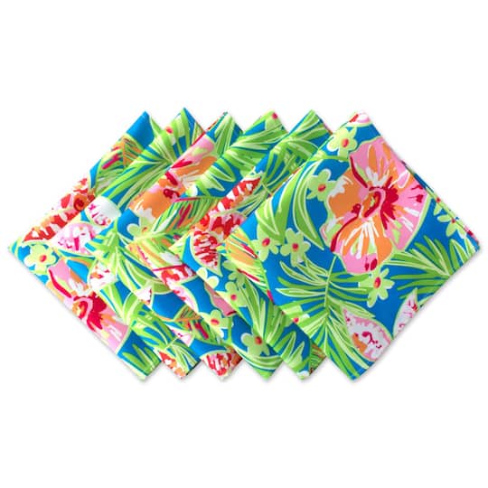 DII® Summer Floral Print Outdoor Napkin, 6ct.